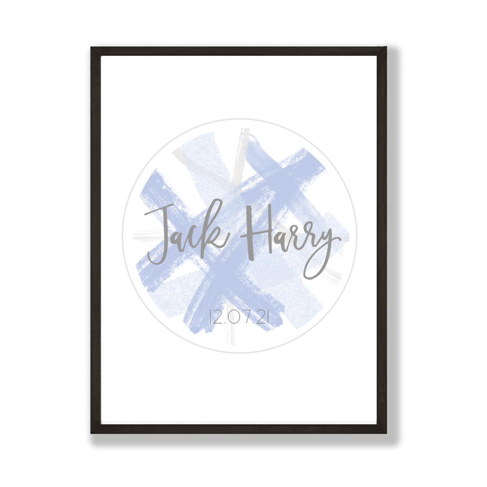 Personalised New Baby Boy print