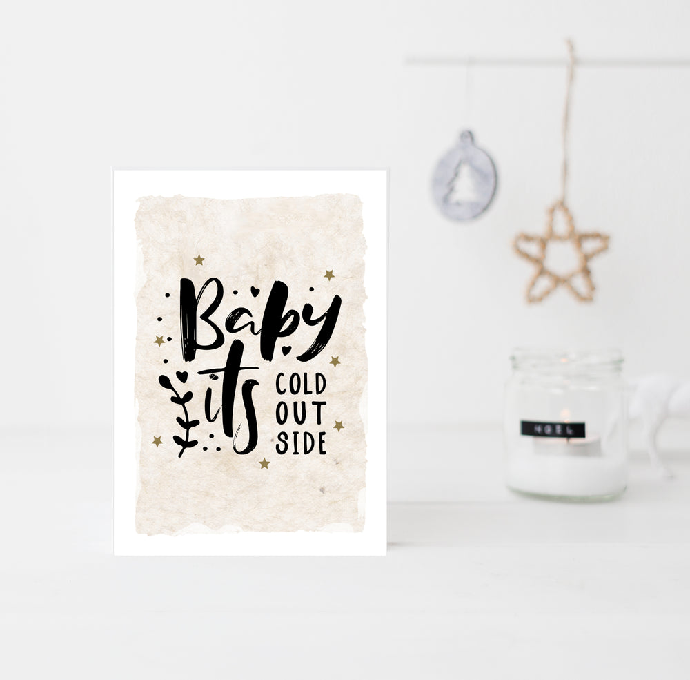 Baby it's cold outside Christmas card