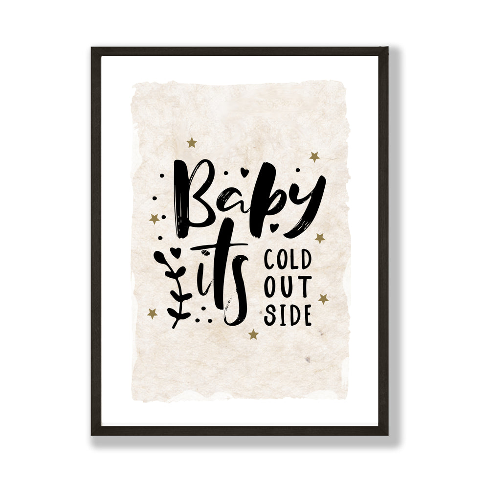 Baby it's cold outside boho Christmas print