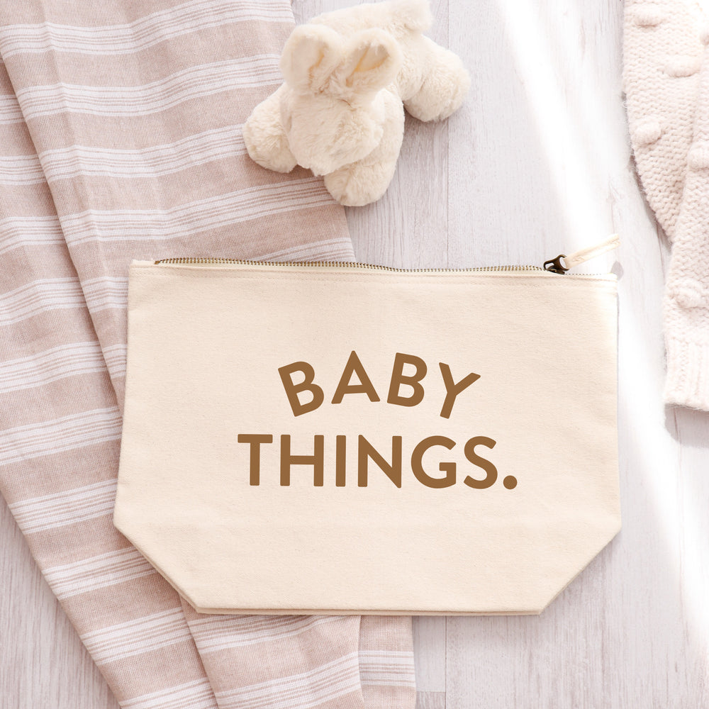 Baby things zipped pouch bag