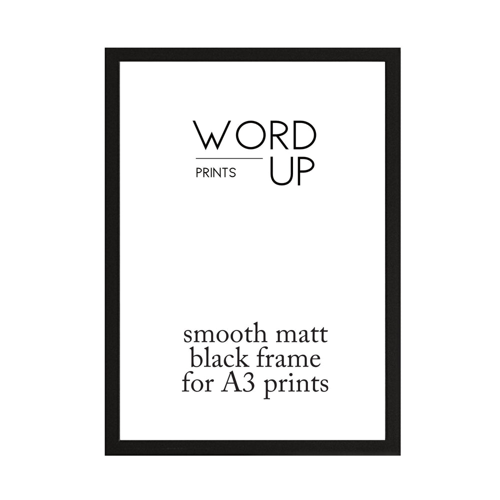 Black A4 frame - A4 / A3 frame Smooth matt black - A4 / A3 frame for prints - Matt black frame - Home decor - Monochrome home decor