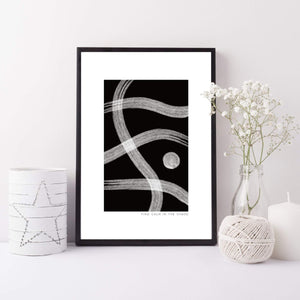 Black and white abstract print - Abstract art print - Monochrome art print - Neutral colours print - living room decor - bedroom art print