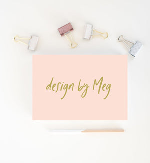 Blush & gold business Card Design - Shop Business Card Template - Salon business card - Premade pink business Card - Printable Business Card