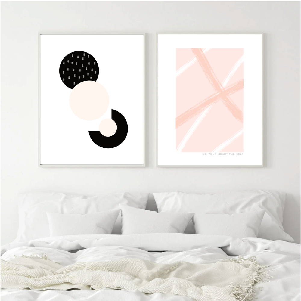 Pink abstract print