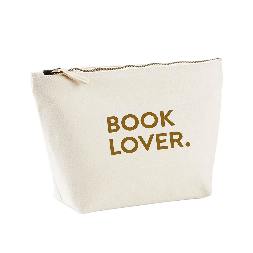 Gift for a book lover / large cosmetic bag