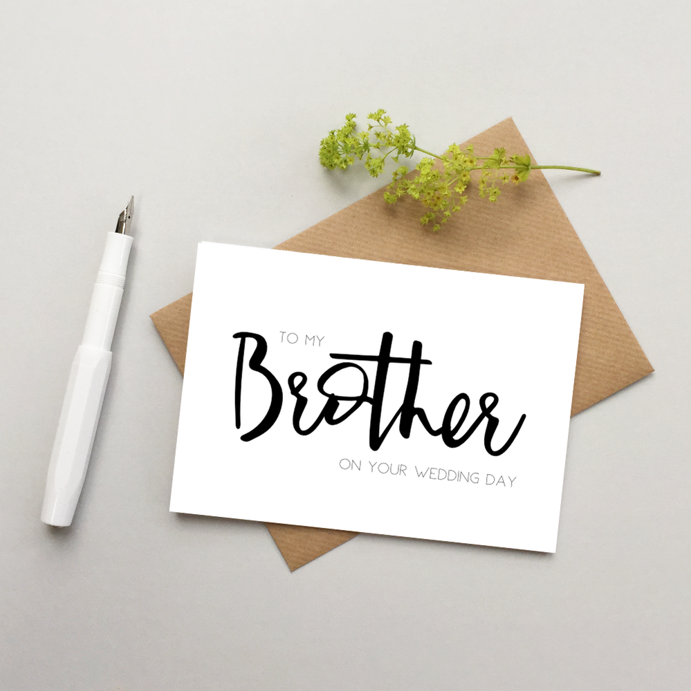 Brother On Your Wedding Day Card