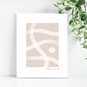 Beige abstract print