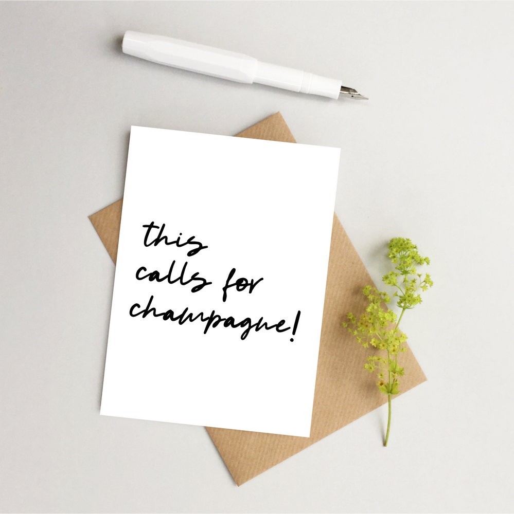 This calls for champagne card