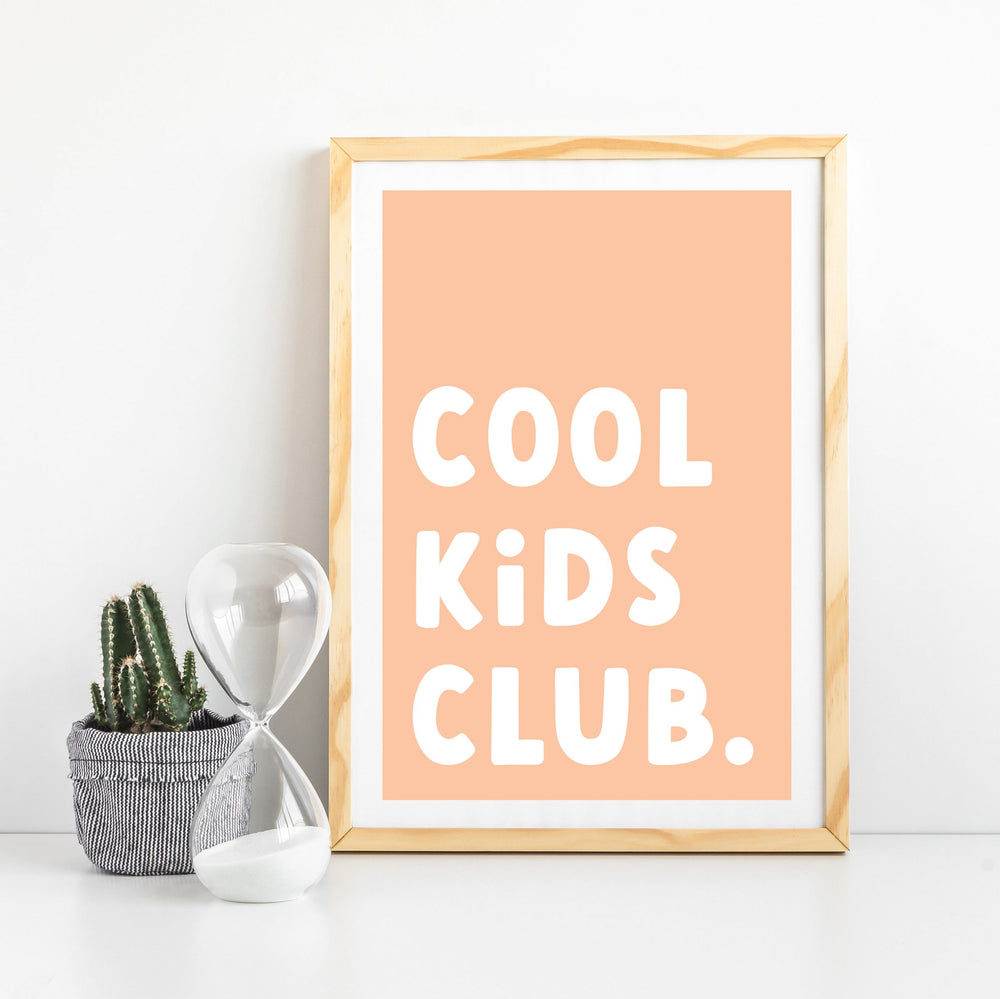 Children&#39;s bedroom print - kids playroom print - Cool kids club print - Playroom decor - Kids bedroom poster - different colours avaliable