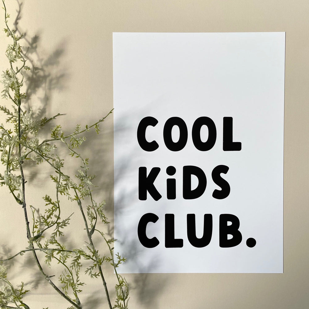 Children&#39;s bedroom print - kids playroom print - Cool kids club print - Playroom decor - Kids bedroom poster - different colours avaliable