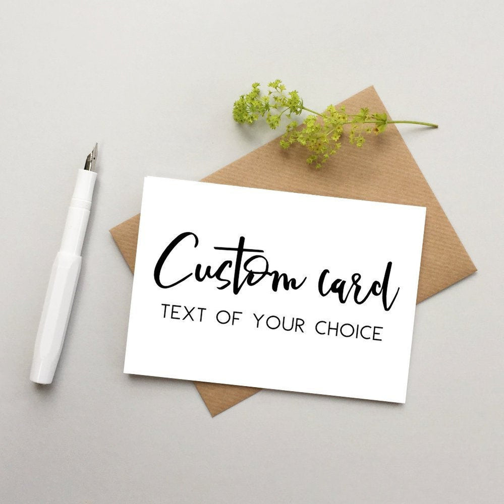 Custom Caption Card Personalised custom card – Word Up Creative