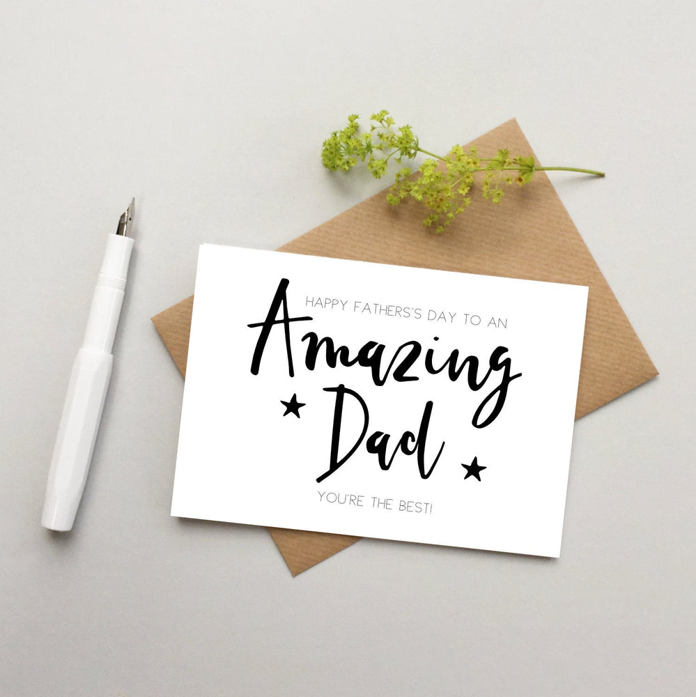 Dad Father&#39;s day card - Amazing Dad card - Happy father&#39;s day - Cute card for Dad - Card for Father&#39;s day for Dad