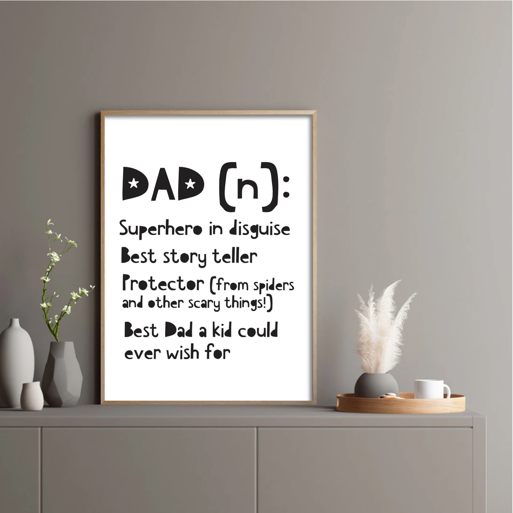 Definition of a Dad art print