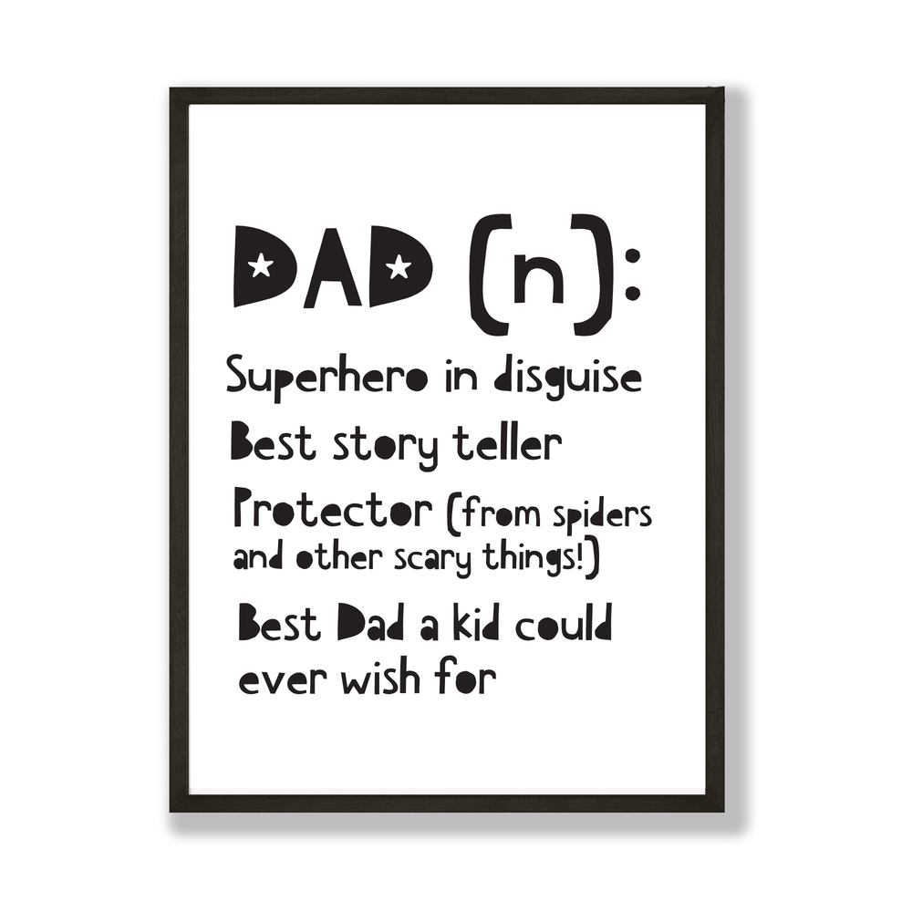 Definition of a Dad art print