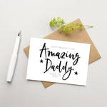 Daddy Birthday card - Happy Birthday Daddy card - Amazing Daddy card - Cute card for Daddy - Best Daddy card