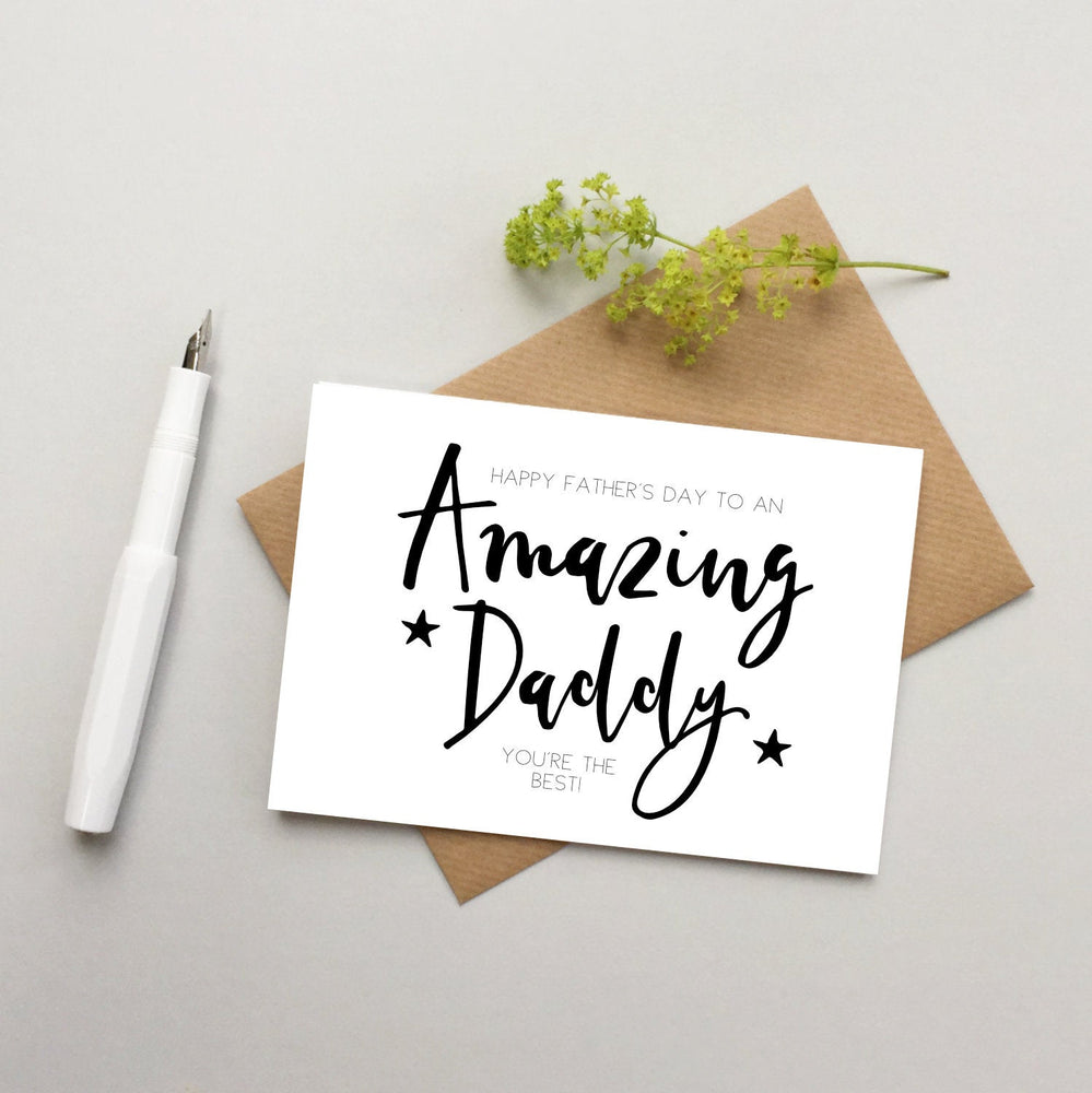 Daddy Father&#39;s day card - Amazing Daddy card - Father&#39;s day Daddy card - Cute card for Daddy - Best Daddy card