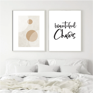 Neutral tones circles abstract print