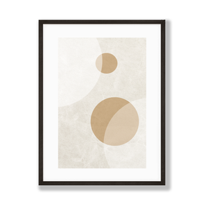Neutral tones circles abstract print