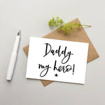 Father&#39;s Day card - Dad Birthday card - Dad my hero card - Cute card for Dad or Daddy- Thank you Dad card - Daddy card - Dad wedding card
