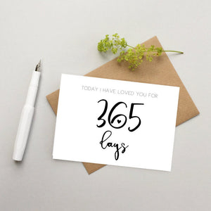 First Anniversary Card - One Year Wedding Anniversary card - Wife anniversary card - Husband anniversary card - Happy first anniversary card