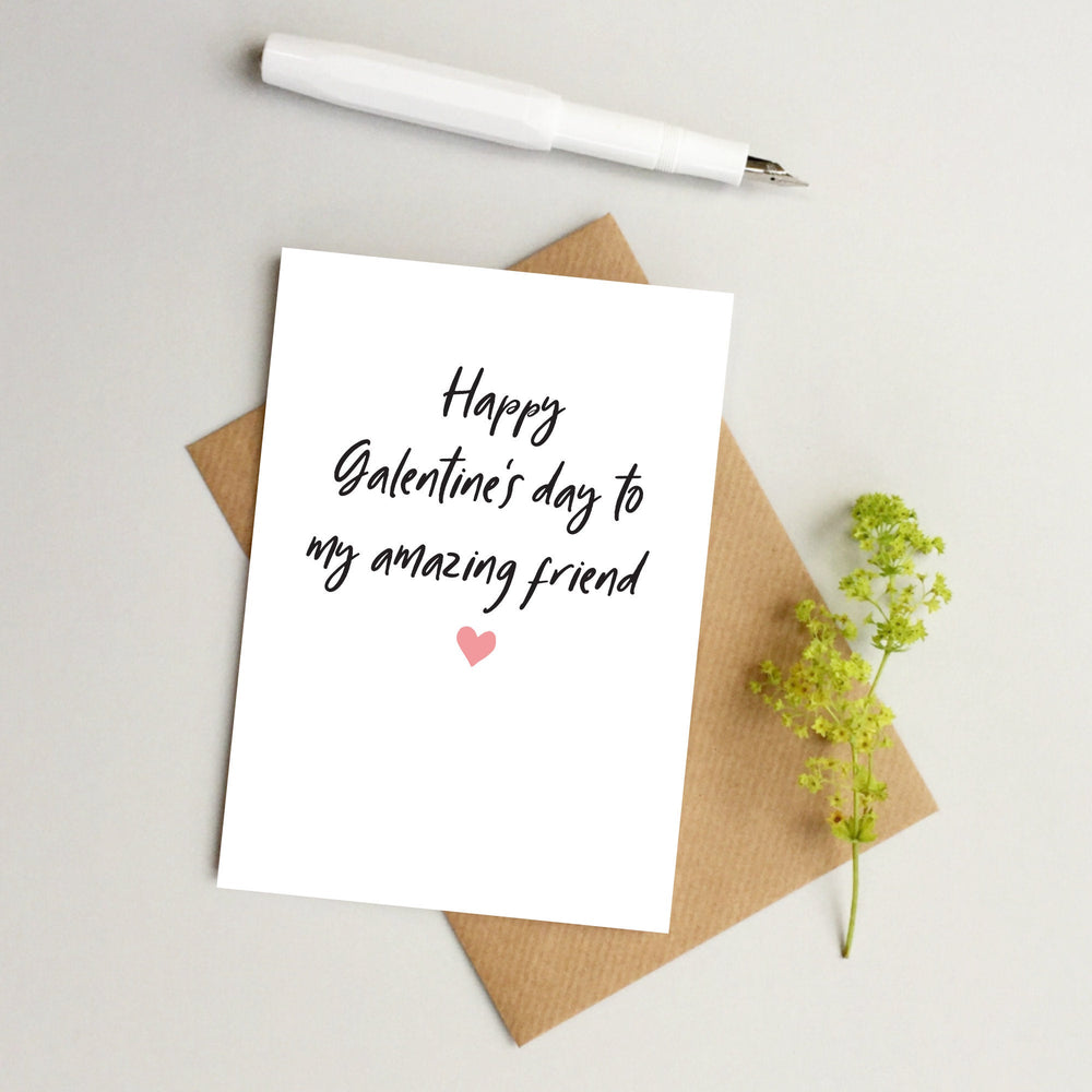 Galentine&#39;s day card - friend Valentine&#39;s Day card - Card for Galentine&#39;s day - Happy Valentines day friend - Friend Valentine card