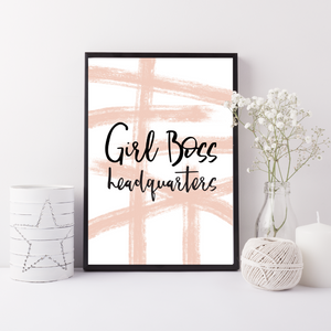 Pink Girl boss print