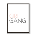 Pink girl gang art print