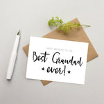 Grandad Birthday card - Happy Birthday Grandad Card - Card for Grandad - Birthday card for Grandad - Best Grandad ever card