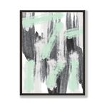 Green white & grey Abstract print