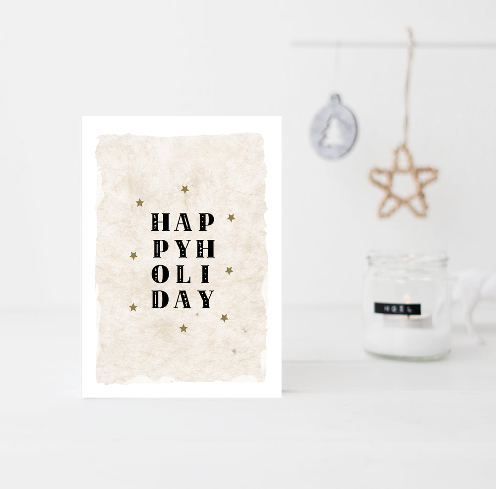 Happy holiday modern Christmas card