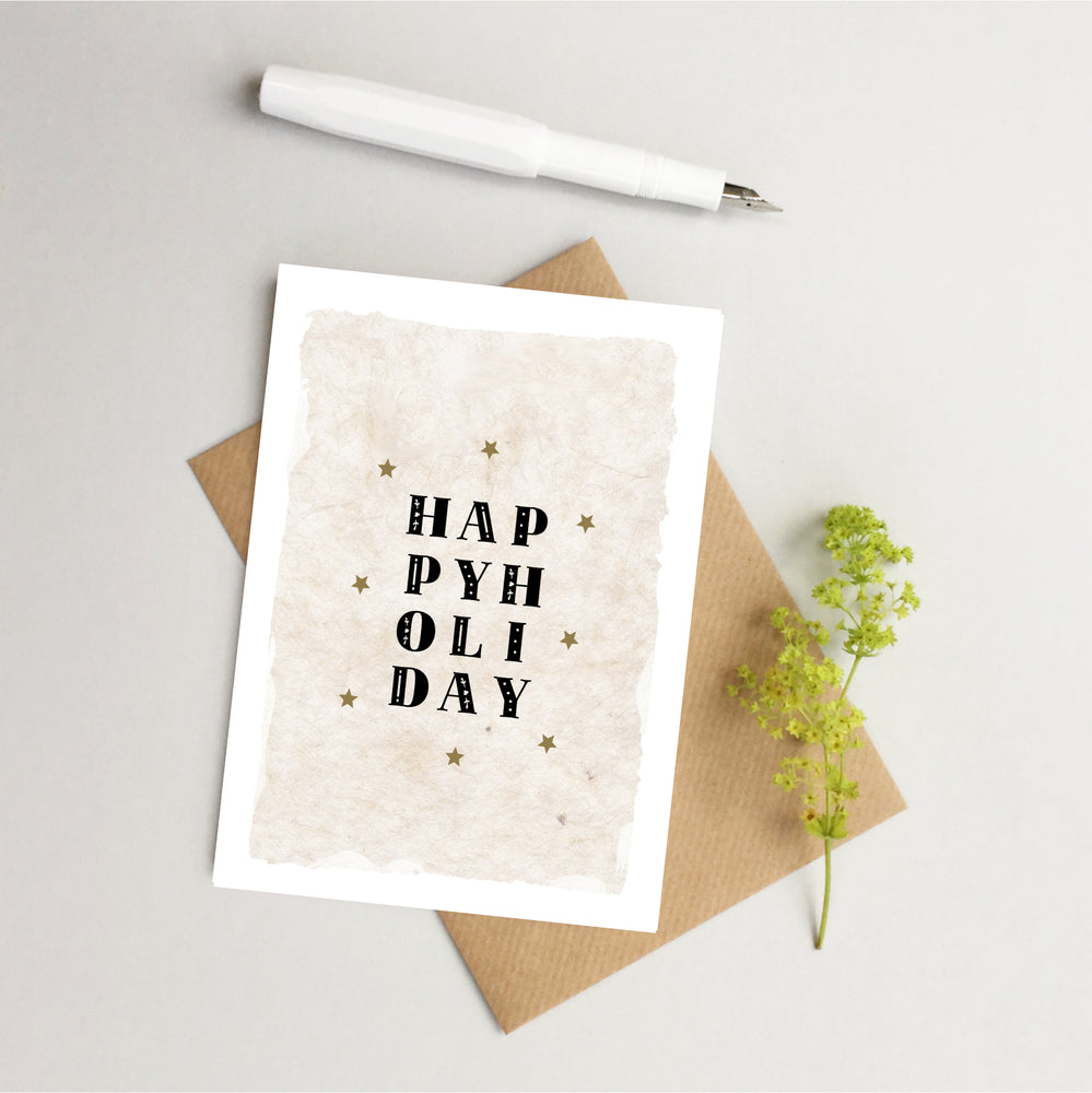Happy holiday modern Christmas card