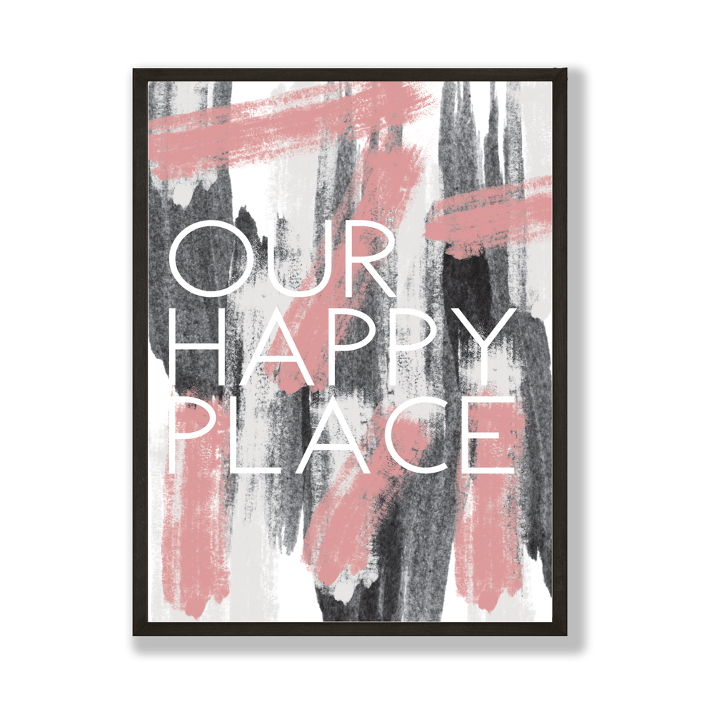 Our happy place abstract print