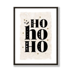 Hohoho neutral boho Christmas print