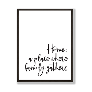 Home family print