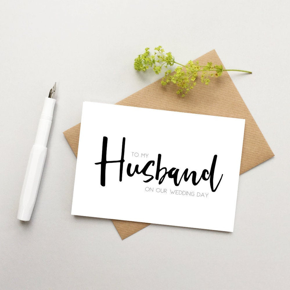 Husband wedding card - Wedding card for Husband - card for Husband - wedding day card for Husband - Wedding card for groom - groom card
