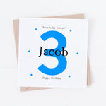 Personalised boys age birthday card