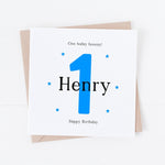 Personalised boys age birthday card