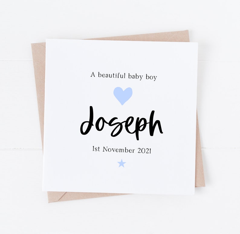 Personalised Baby boy card