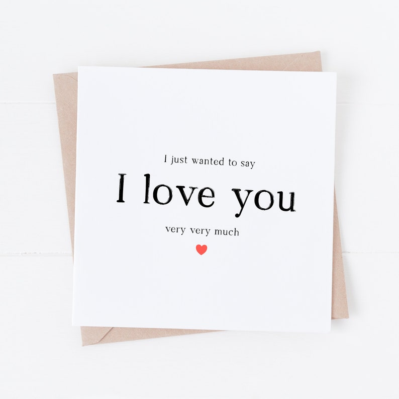 I love you romantic card