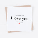 I love you romantic card