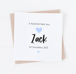 Personalised Baby boy card