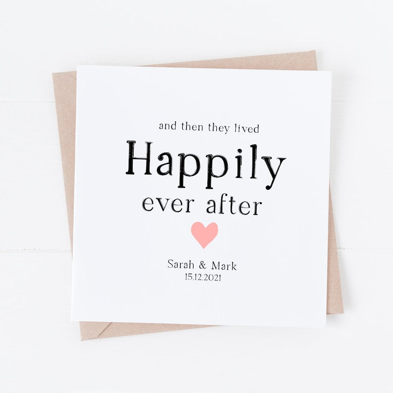 Personalised wedding or anniversary card