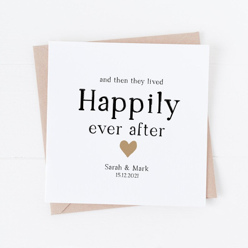 Personalised wedding or anniversary card