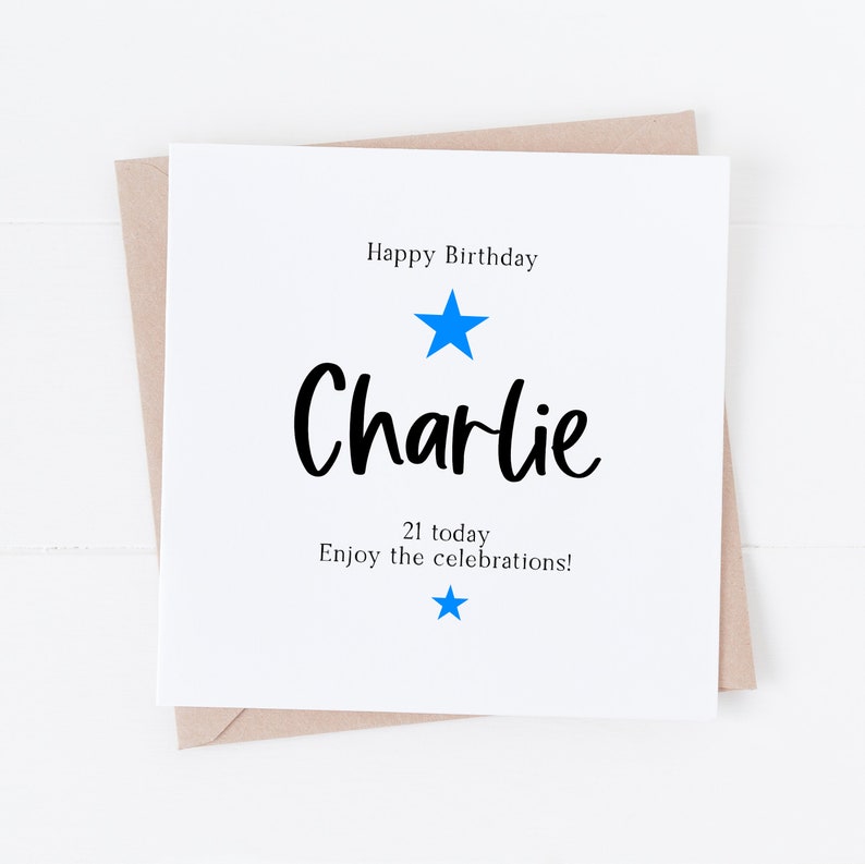 Personalised male Birthday card