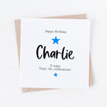 Personalised male Birthday card