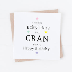 Nana, Gran, Grandma Birthday card
