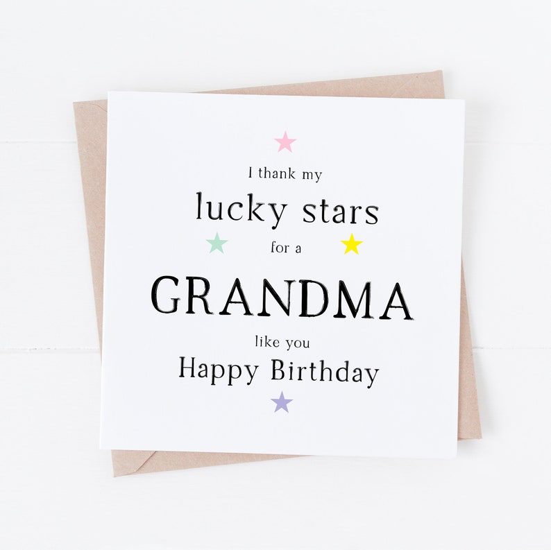 Nana, Gran, Grandma Birthday card