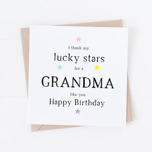 Nana, Gran, Grandma Birthday card