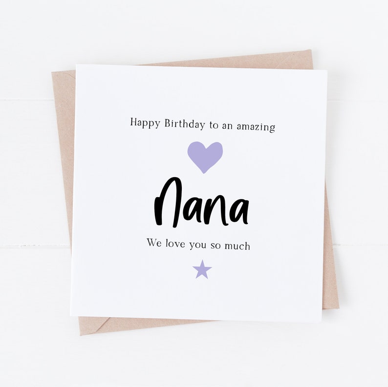 Grandma, Gran, Nana, Nan or Granny Birthday card