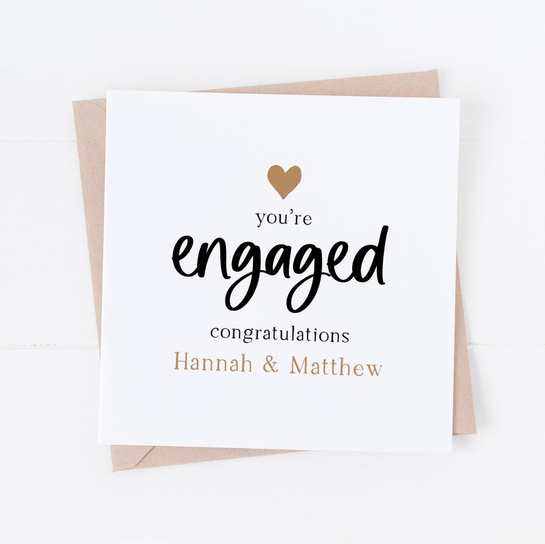 Personalised engagement card